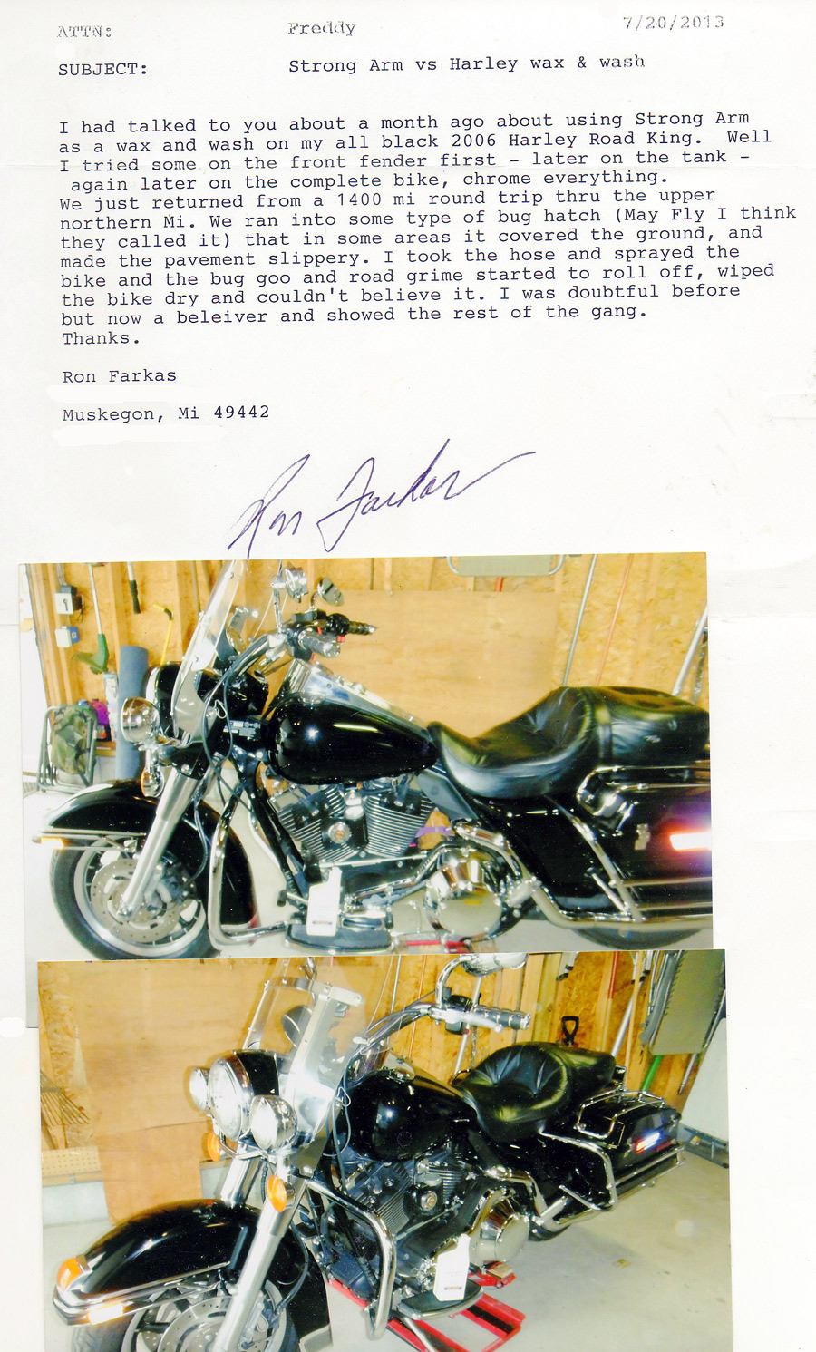 USA Fluid is The Unlimited StrongArm Bug Proofing and Preservative for the running motorcycle. Use it and know it !!