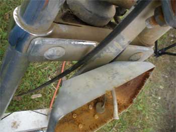 68 Triumph fork components before StrongArm treatment