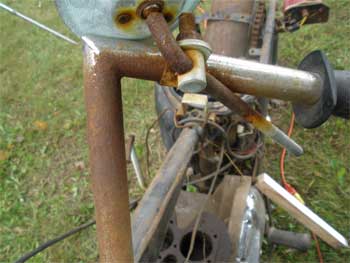 68 Triumph Handlebar Before StrongArm Recovery