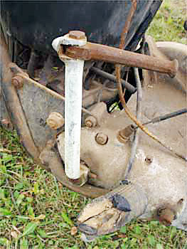 68 Triumph corroded side case detail before StrongArm Treatment