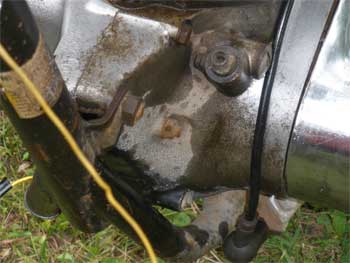 68 Triumph StrongArmed Closeup of crankcase