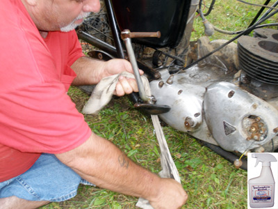Buffing Aluminum with StrongArm on 68 Triumph