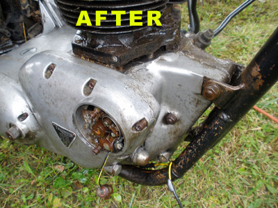 68 Triumph After StrongArm Takes the Rat off the bike