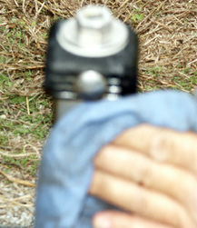 Wiping Surface after cleaning with USA Fluid.