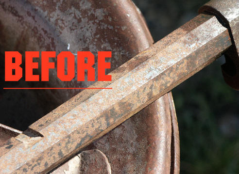 Smokeless Steel Black Powder barrel before StrongArms