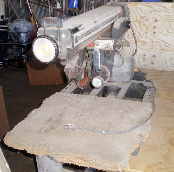 Radial Arm Saw Before StrongArm Treatment