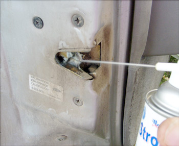 Apply StrongArm to Door Latches for years of perfect performance