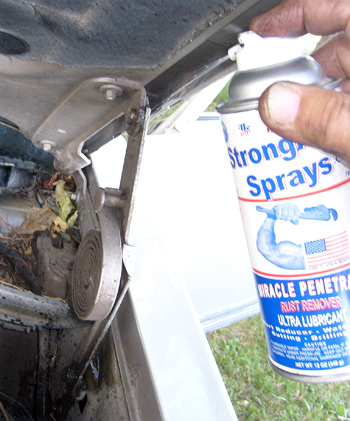 StrongArm Lubes and preserves hood springs