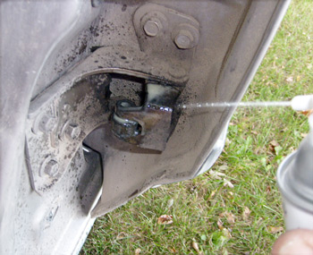 Apply StrongArm to Door Hinges for perfect long term performance