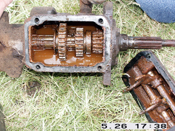 Inside of Croslay Transmission all filled with water.