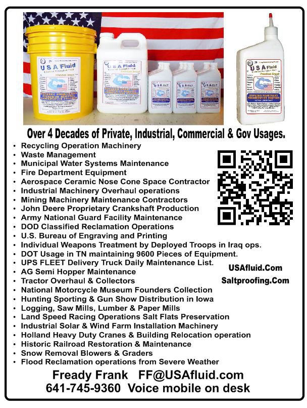 USA Fluid Industrial Usage for over 3 decades